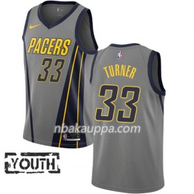 Indiana Pacers Myles Turner 33 2018-19 Nike City Edition Harmaa Pelipaidat Swingman - Lasten